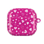 Pink Broken Heart Pattern AirPod Case — Cute Valentine Protective Charging Case