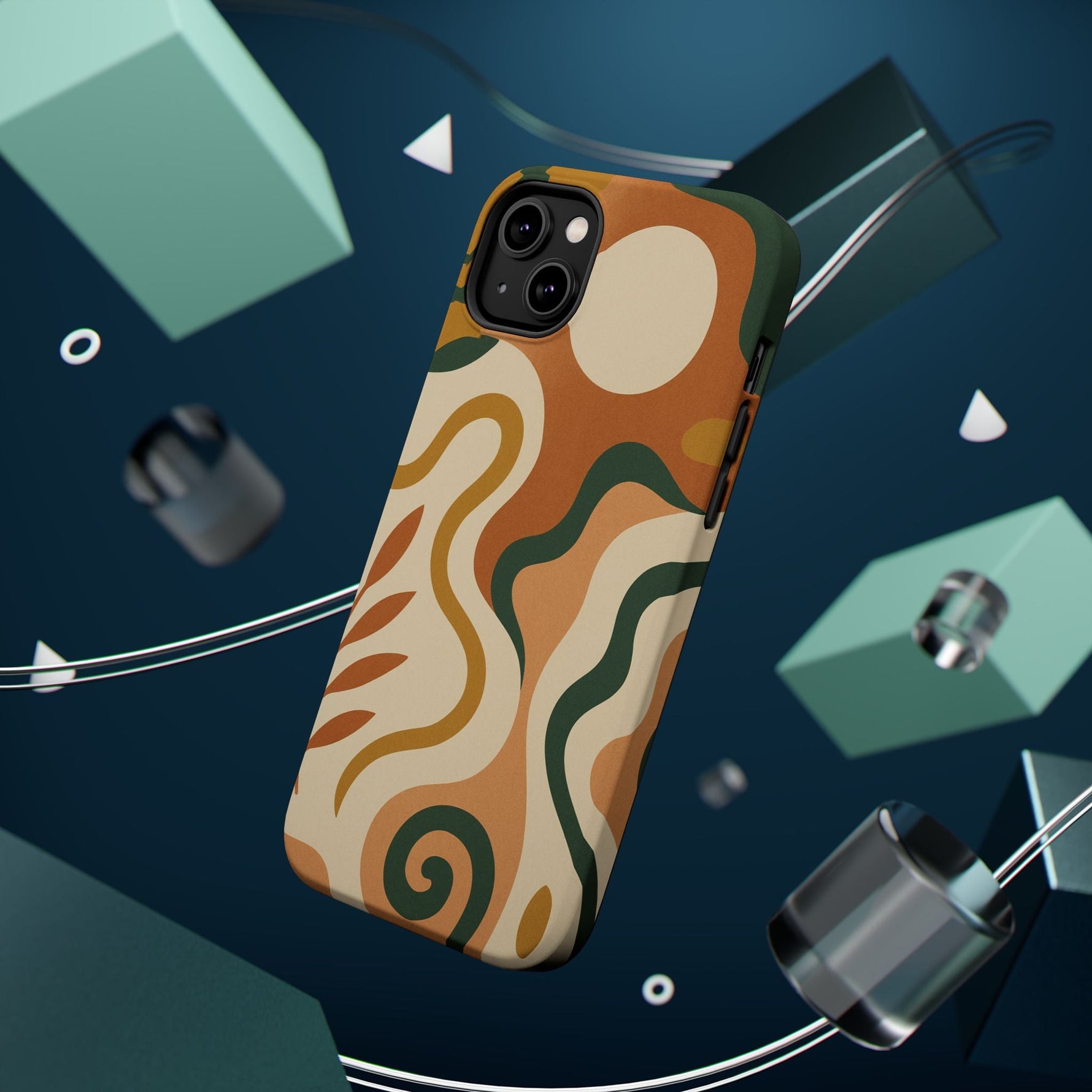 Abstract Earth-Tone Impact iPhone Case — MagSafe  Shamo's