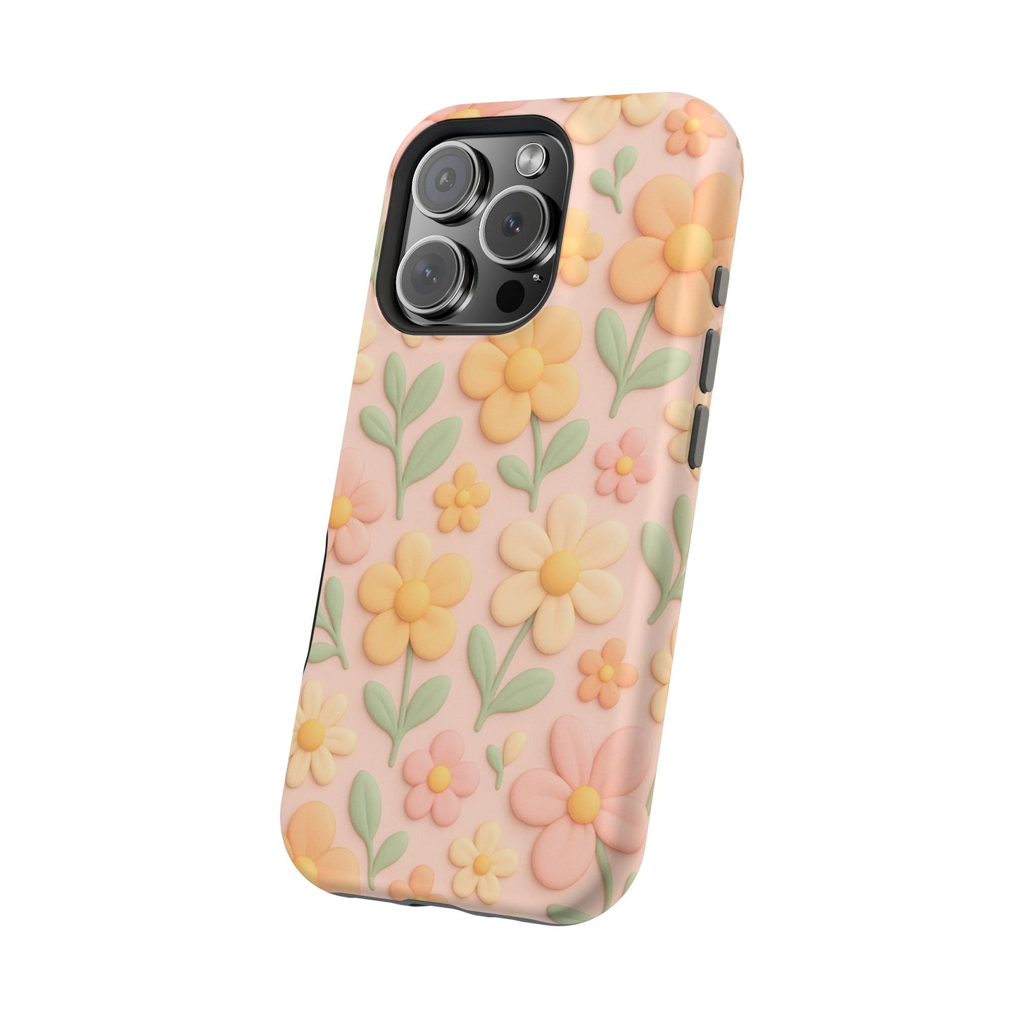Vintage Floral 3D iPhone Case | MagSafe Compatible