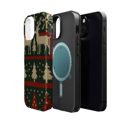Holiday Reindeer Knit iPhone Case | compatible with MagSafe