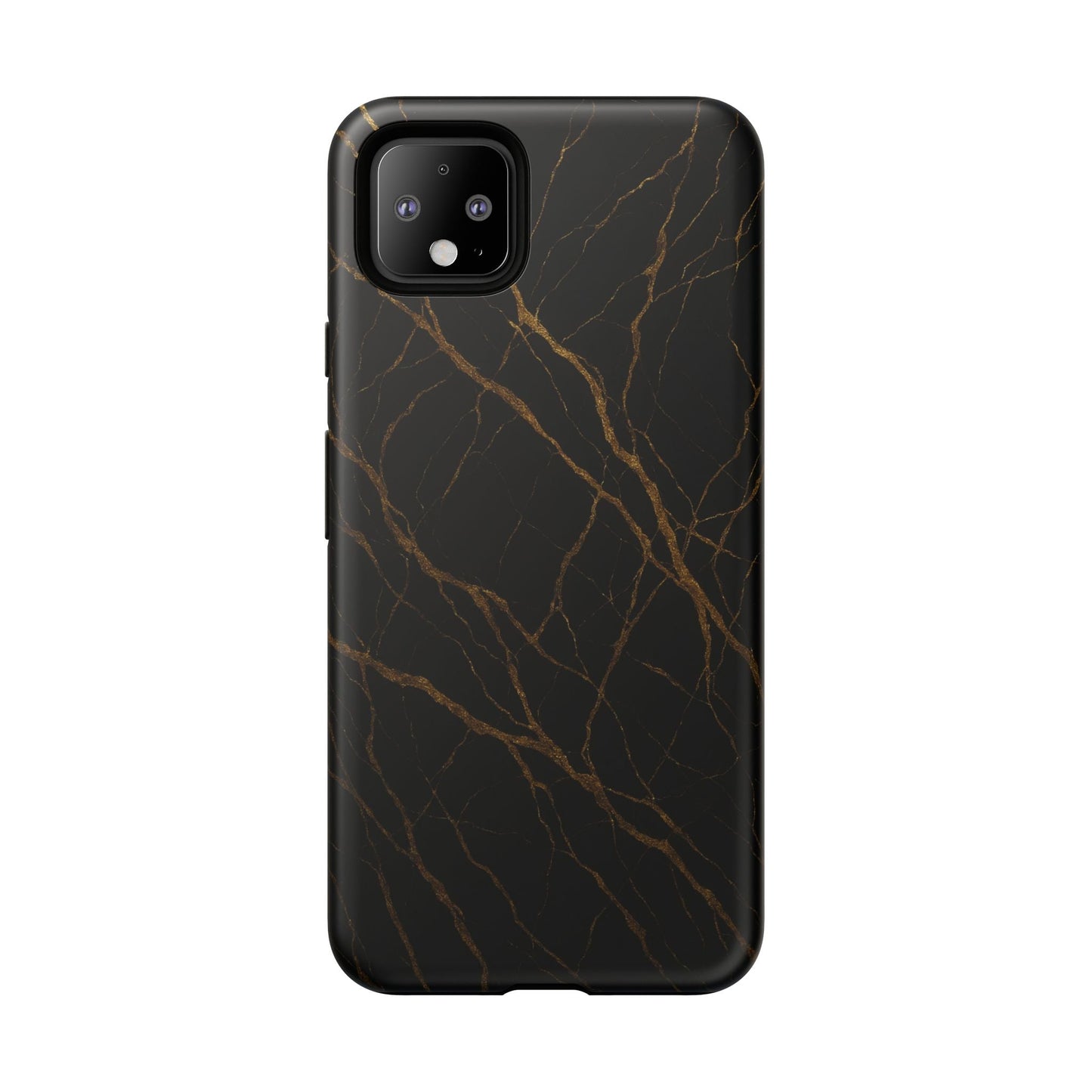 Black Marble Tough iPhone Case