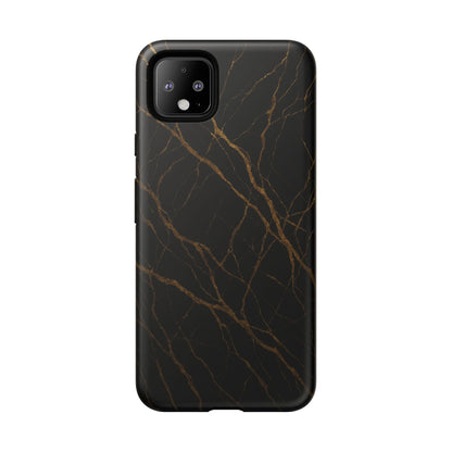 Black Marble Tough iPhone Case
