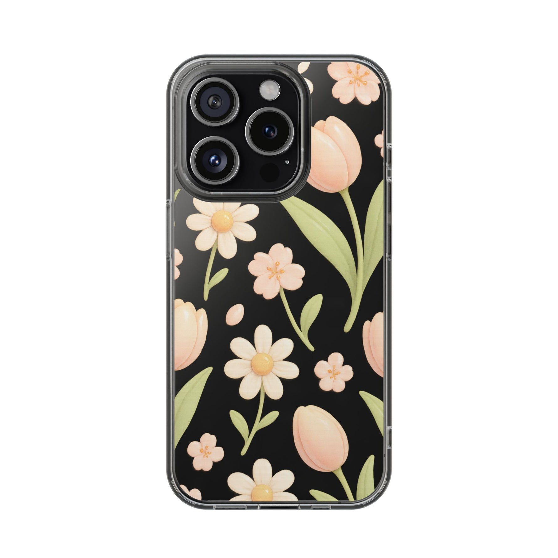 Floral Impact-Resistant Clear iPhone Case - Shamo's