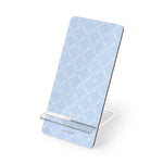 Phone Stand — Light Blue Nautical Bow Pattern Mobile Display Stand