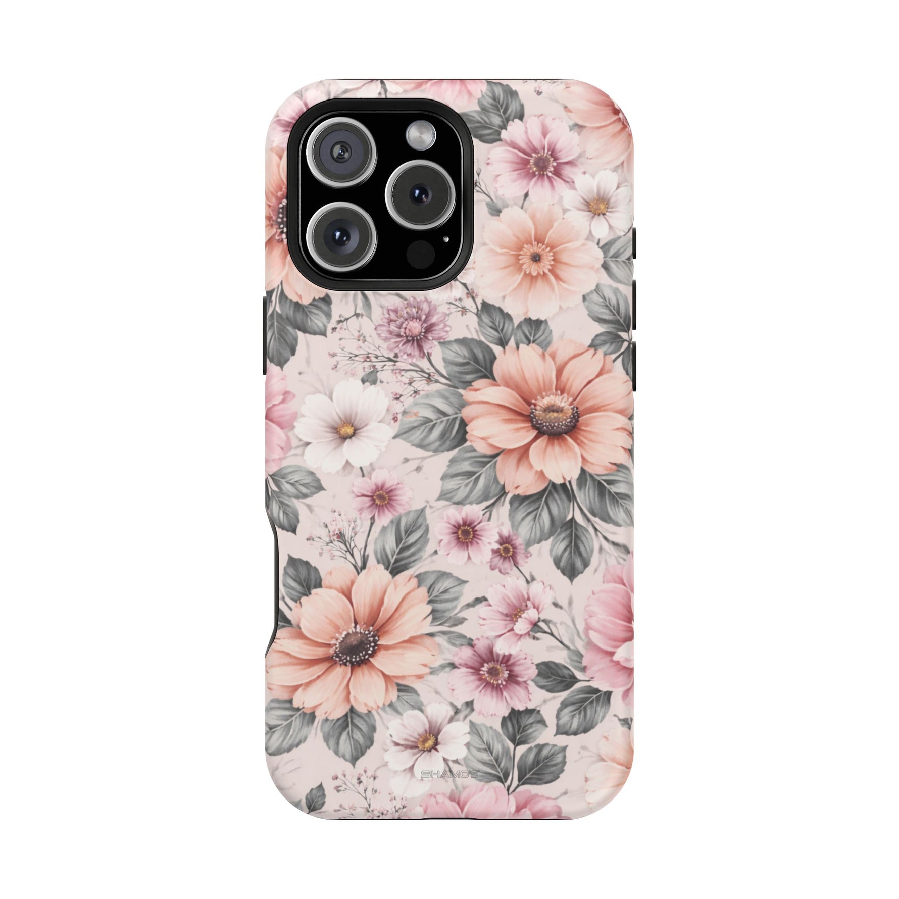 Floral Impact-Resistant Magnetic Phone Case