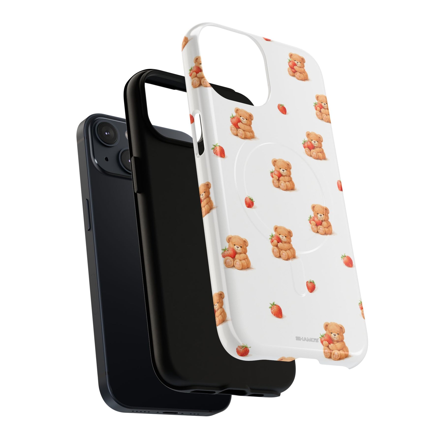 Strawberry Teddy iPhone Case with MagSafe