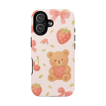 Teddy Berry Basket Friends iPhone Case with MagSafe - Shamo's