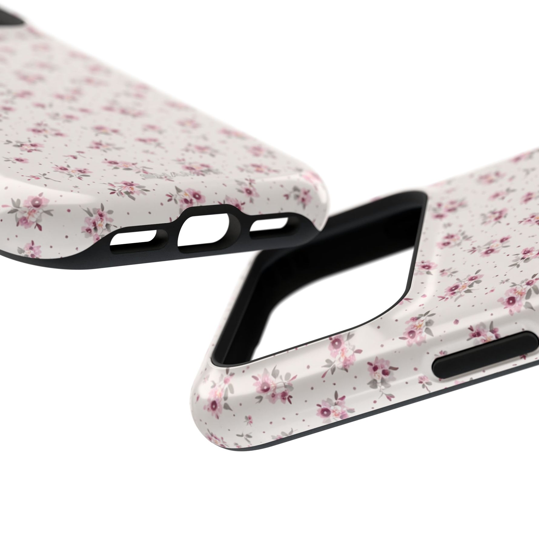 Rosebud Floral Tough iPhone Case | Pink Vintage Flower Protective Cover