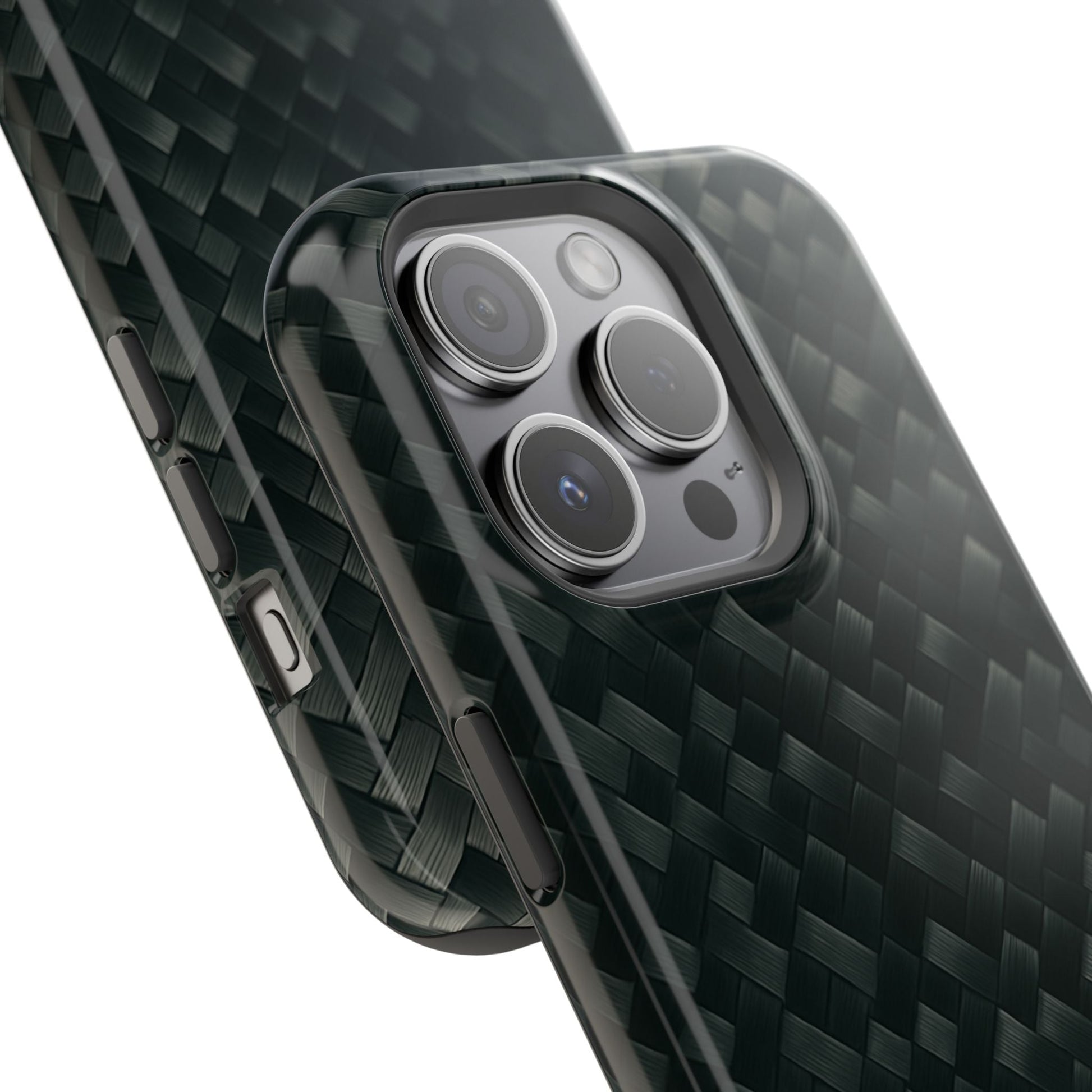 Dark Carbon Fiber Texture Magnetic Impact-Resistant iPhone Case | MagSafe compatible  Shamo's