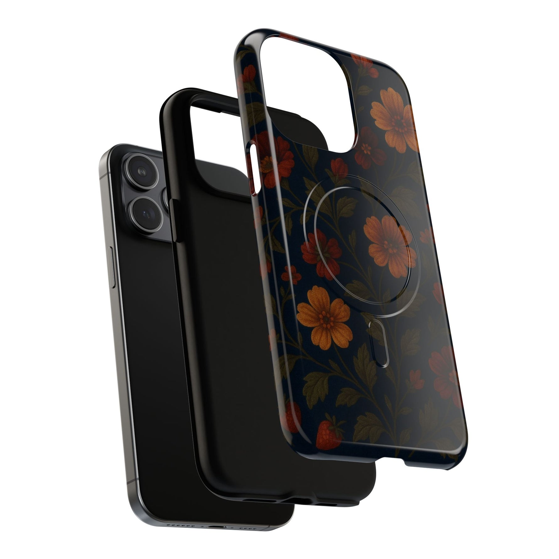 Floral Night Velvet iPhone Case - Works with MagSafe - Shamo's