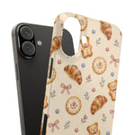 Slanke iPhone-hoes — knus bak- en teddybeerpatroon (recept, hert, knopen)