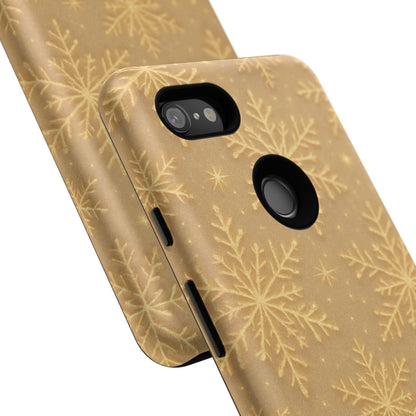 Golden Snowflake Holiday iPhone Case
