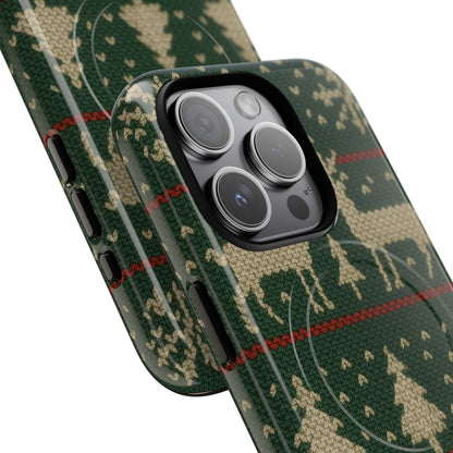 Holiday Knit Reindeer MagSafe Tough iPhone Case