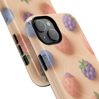 Fruitful 3D Strawberries Berries Tough Magnetic MagSafe Phone Case