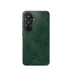 Topographic Green Magnetic Impact-Resistant iPhone Case | MagSafe compatible
