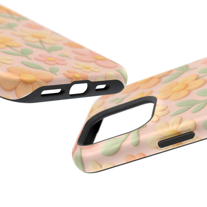Vintage Floral 3D iPhone Case | MagSafe Compatible