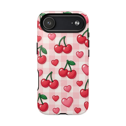 Y2K Cherries & Hearts iPhone Case | MagSafe