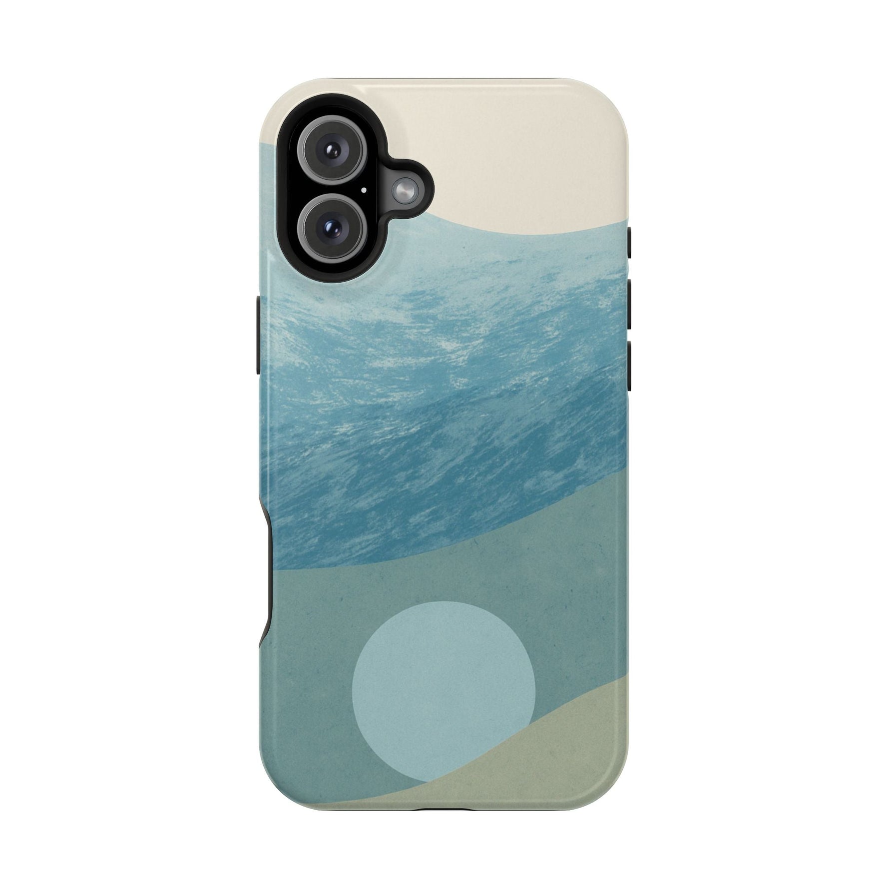 “Calm Over Chaos” Abstract Ocean Wave iPhone Case | MagSafe Compatible  Shamo's iPhone 16 Plus / Glossy