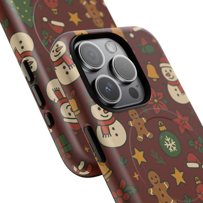 Snowman & Gingerbread Tough iPhone Case (MagSafe compatible)