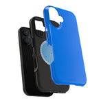 Cobalt Pop Blue Solid Color Impact-Resistant iPhone Case | Slim Shockproof MagSafe-Compatible