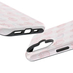 Strawberry Hearts MagSafe Compatible Phone Case | 'Paint it your way' Pink Plaid Impact-Resistant