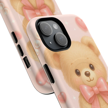Ribbon Teddy Bear Love iPhone Case with MagSafe