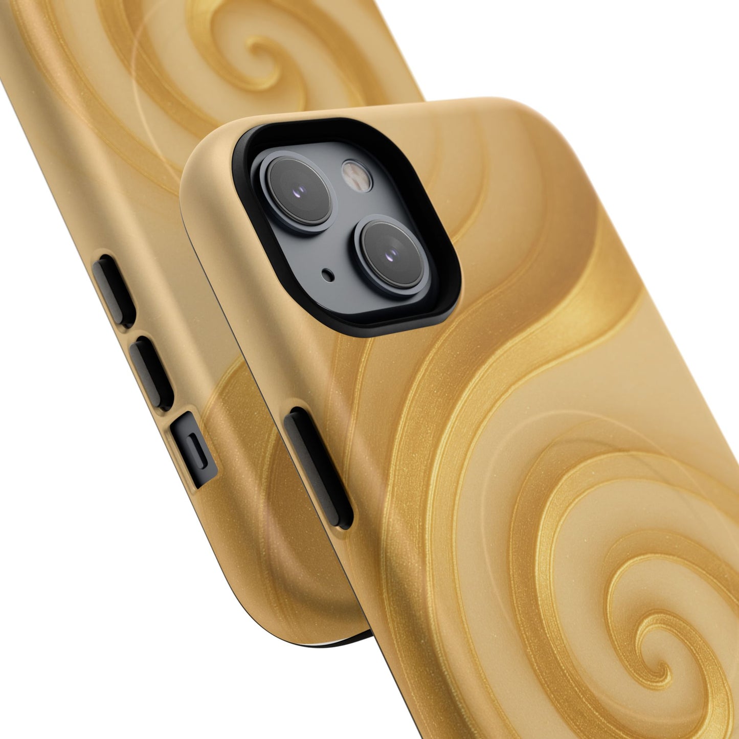 Luxury Series Swirl Gold iPhone Case compatible with MagSafe