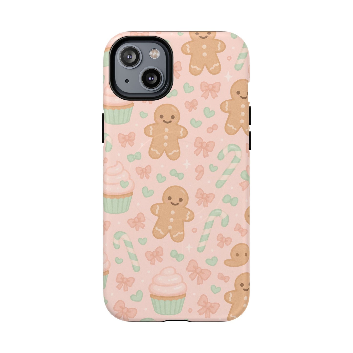 Gingerbread Candy Holiday Tough iPhone Case | compatible with MagSafe