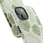 Tropical Monstera Phone Case, Impact-Resistant Magnetic iPhone Cover with MagSafe Compatibility