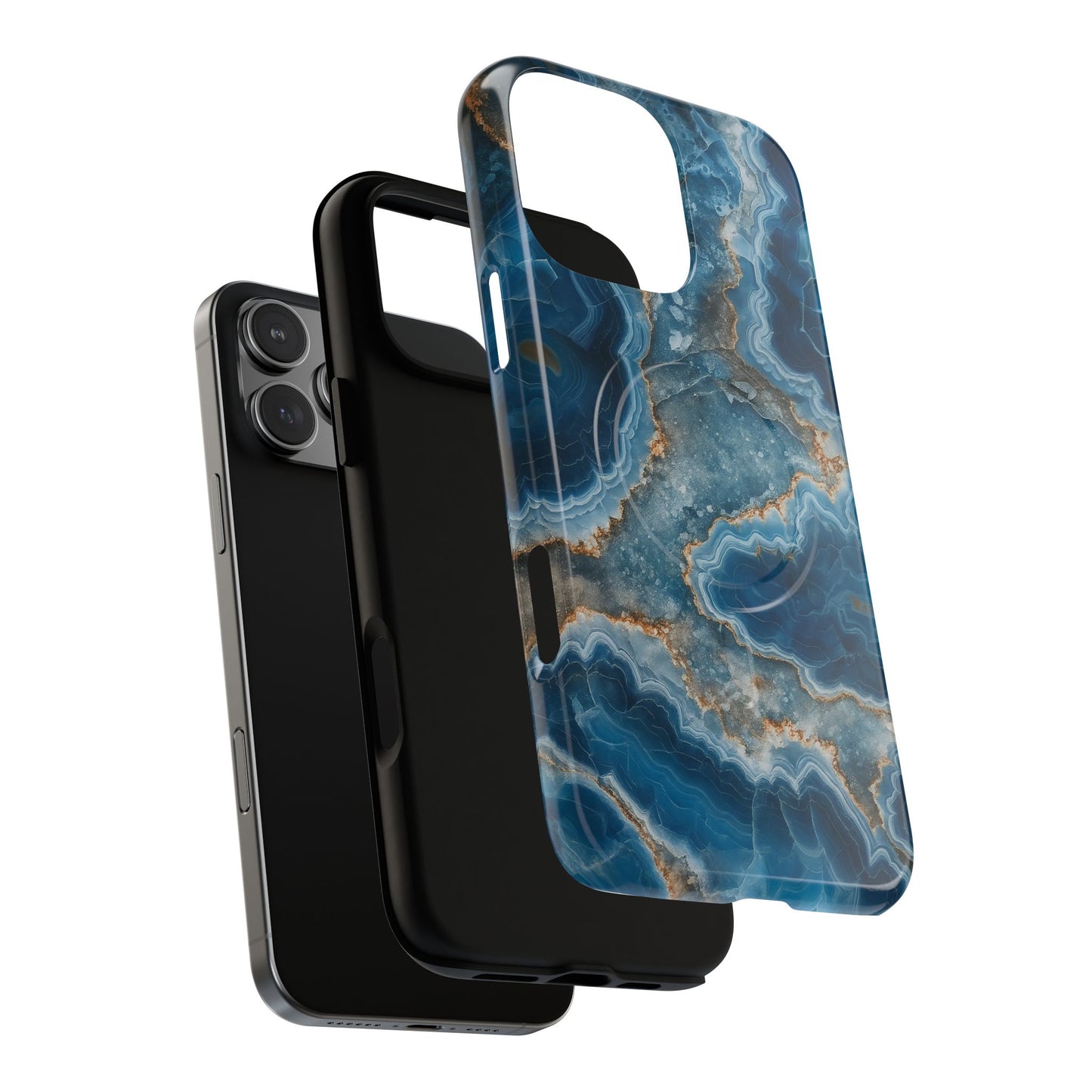 Blue Agate Marble iPhone Case —with MagSafe