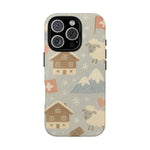 Swiss Chalet Sheep Pattern Tough MagSafe iPhone Case  Shamo's iPhone 16 Pro / Glossy