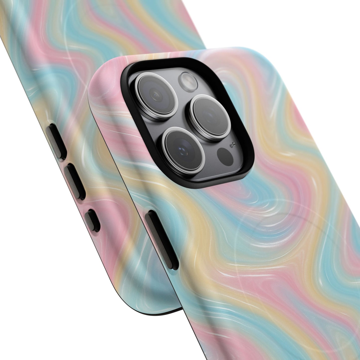 Rainbow Marble Swirl iPhone Case with MagSafe - Shamo's