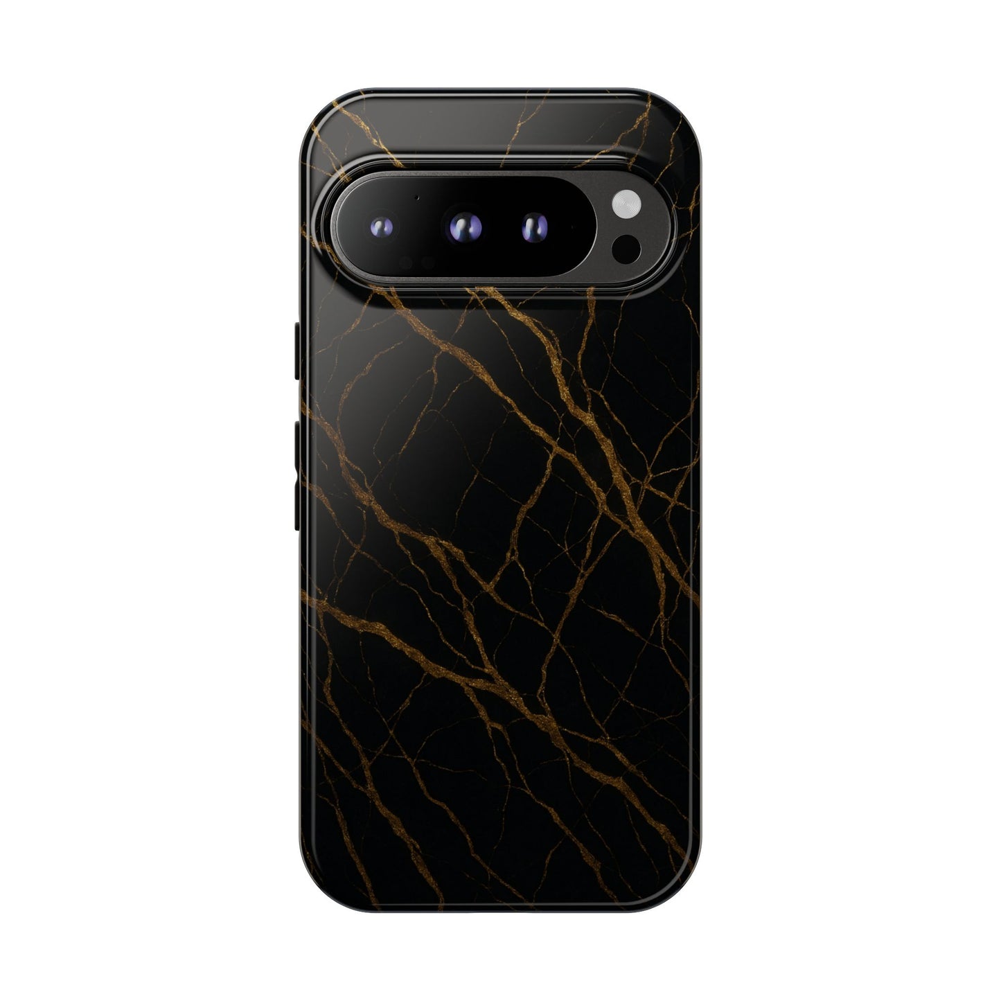 Black Marble Tough iPhone Case