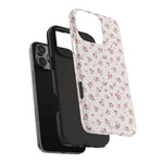 Rosebud Floral Tough iPhone Case — Pink Vintage Flower Protective Cover - iPhone 17 - Shamo's