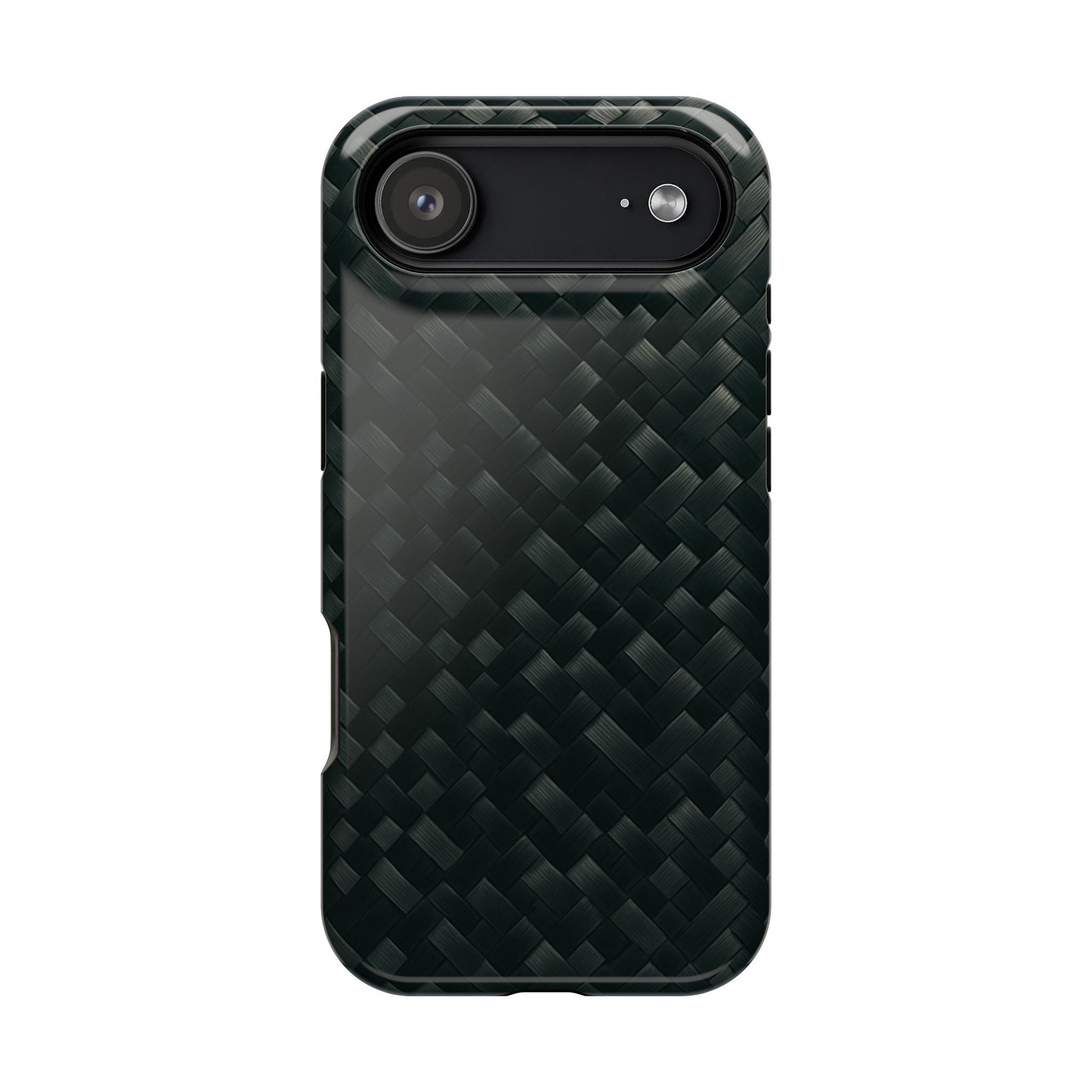 Dark Carbon Fiber Texture Magnetic Impact-Resistant iPhone Case | MagSafe compatible  Shamo's iPhone 17 Air / Glossy