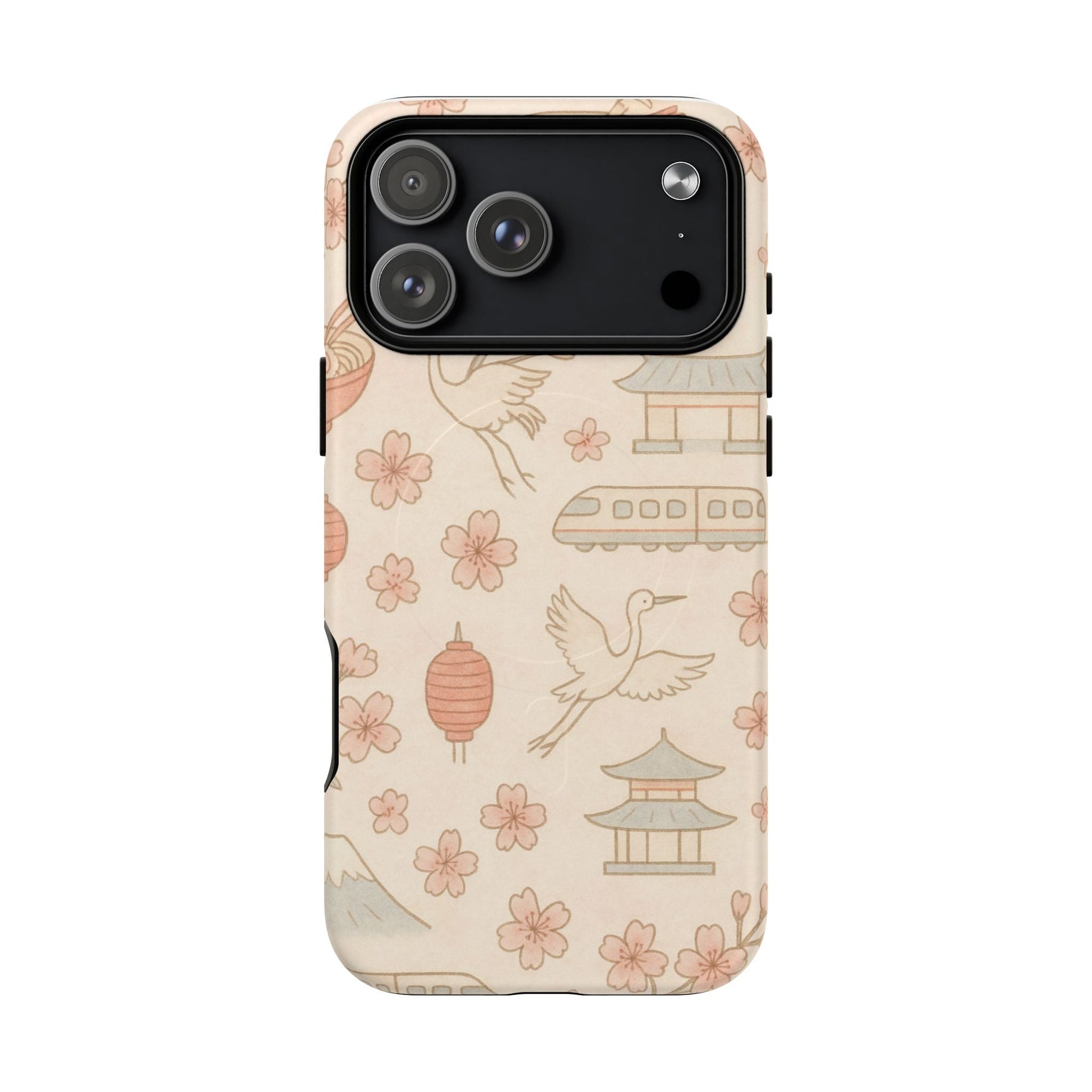 Japan Hand-Drawn Cherry Blossom iPhone Case with MagSafe  Shamo's