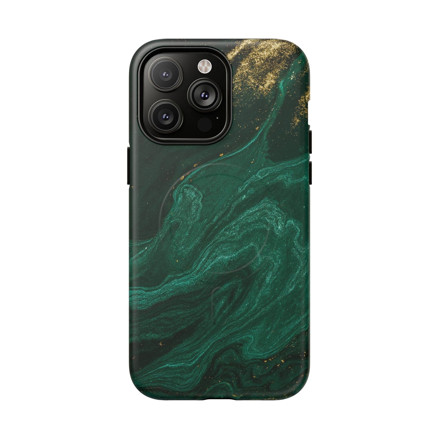 Emerald Marble with Gold Veins iPhone Case | with MagSafe  Shamo's iPhone 14 Pro Max / Matte
