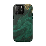 Emerald Marble with Gold Veins iPhone Case | with MagSafe  Shamo's iPhone 14 Pro Max / Matte