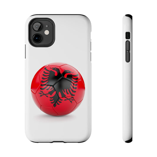 Tough Phone Cases with Albanian soccer flag