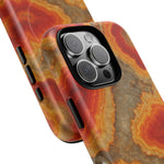 Agate Glow Marble iPhone Case Orange Geode Stone Design with MagSafe  Shamo's