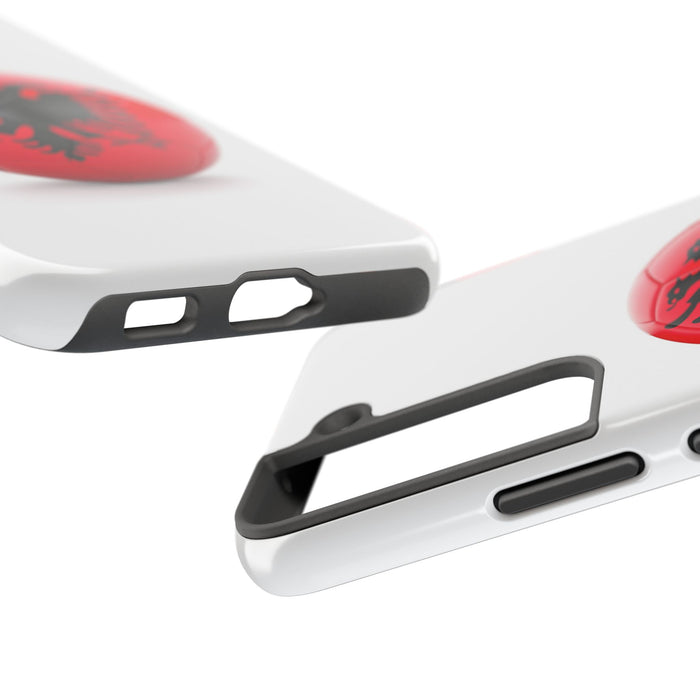 Tough Phone Cases with Albanian soccer flag