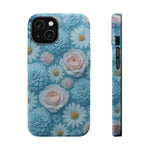 Frozen Floral Rose & Daisy Impact iPhone Case | MagSafe compatible  Shamo's iPhone 14 / Glossy