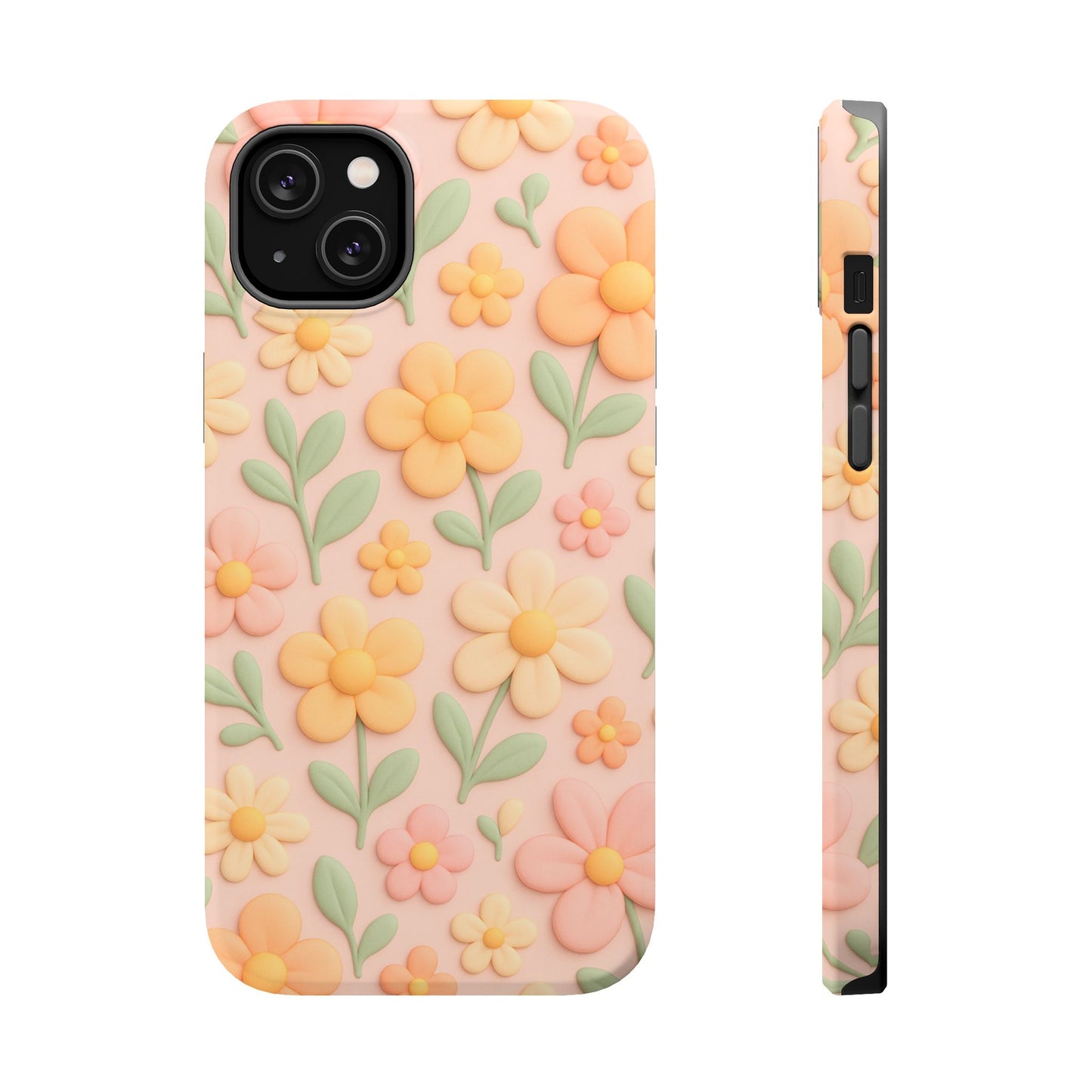 Vintage Floral 3D iPhone Case | MagSafe Compatible