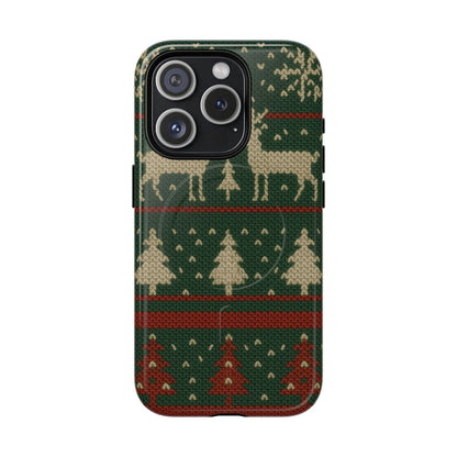 Holiday Knit Reindeer MagSafe Tough iPhone Case