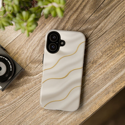 Elegant Gold Wave Tough iPhone Case