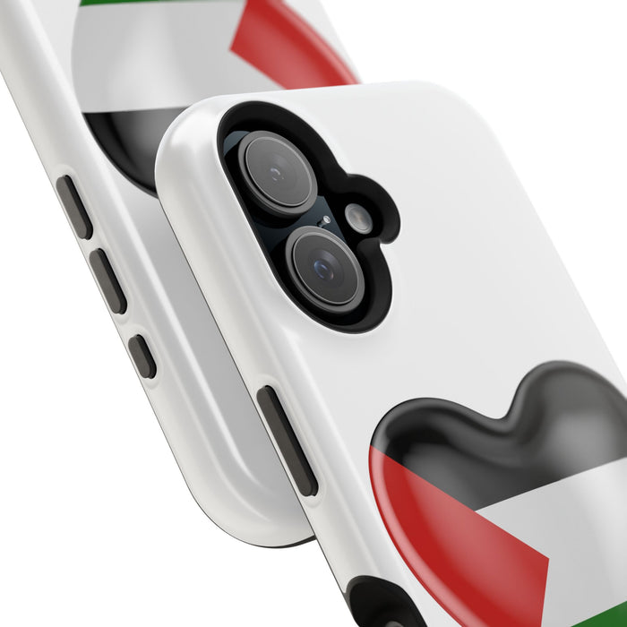 MagSafe Tough Cases with Palestinian flag in heart shape