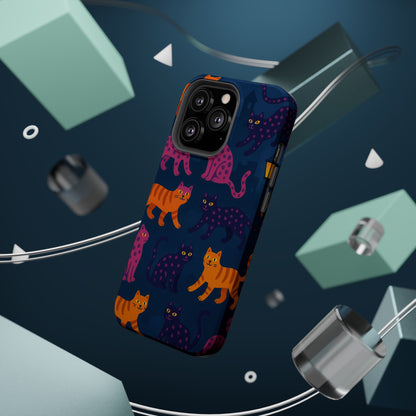 Colorful Cat Phone Case - MagSafe Impact-Resistant