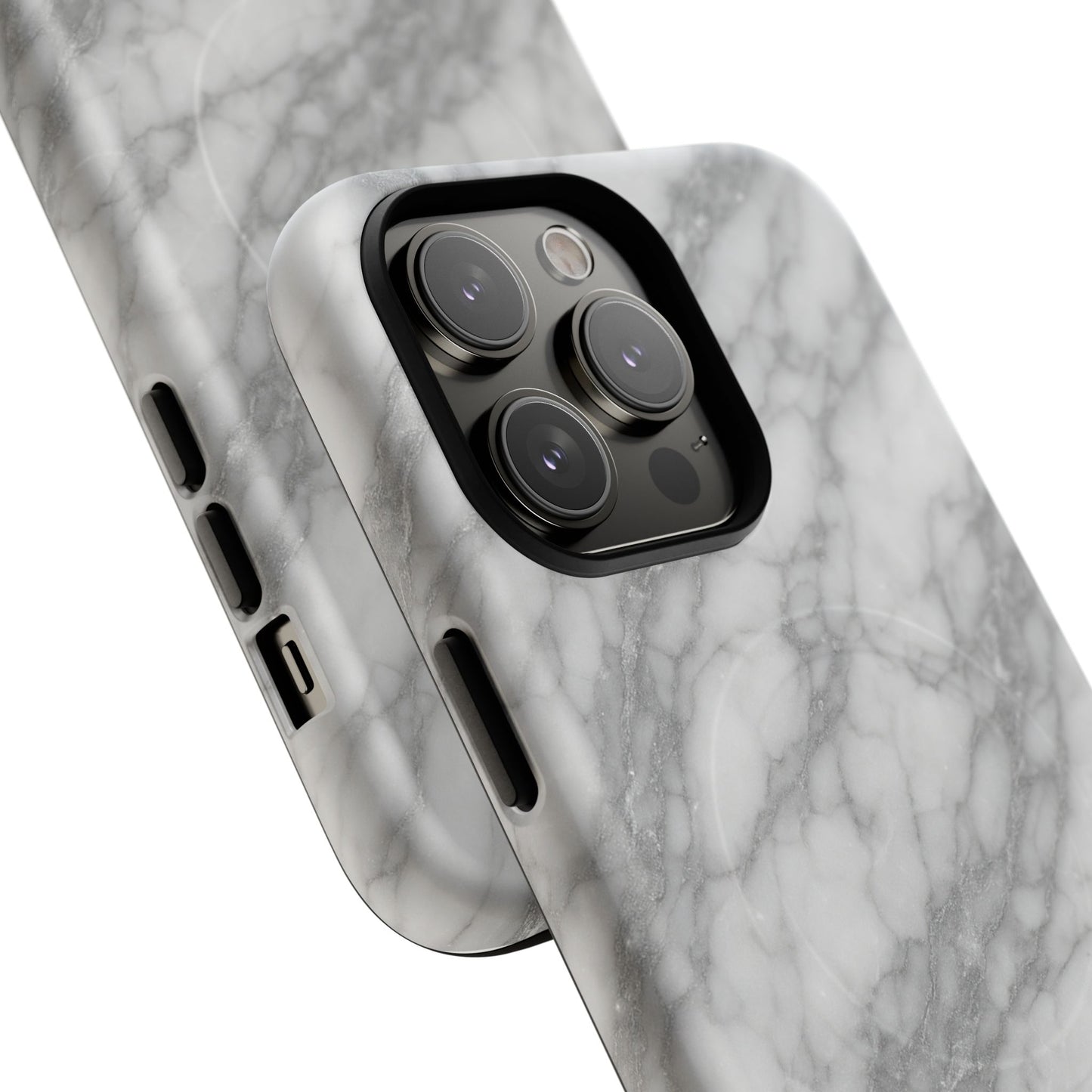 Silver Mist Marble iPhone Case with MagSafe