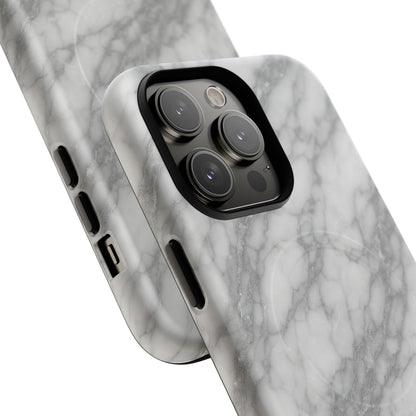 Silver Mist Marble iPhone Case with MagSafe