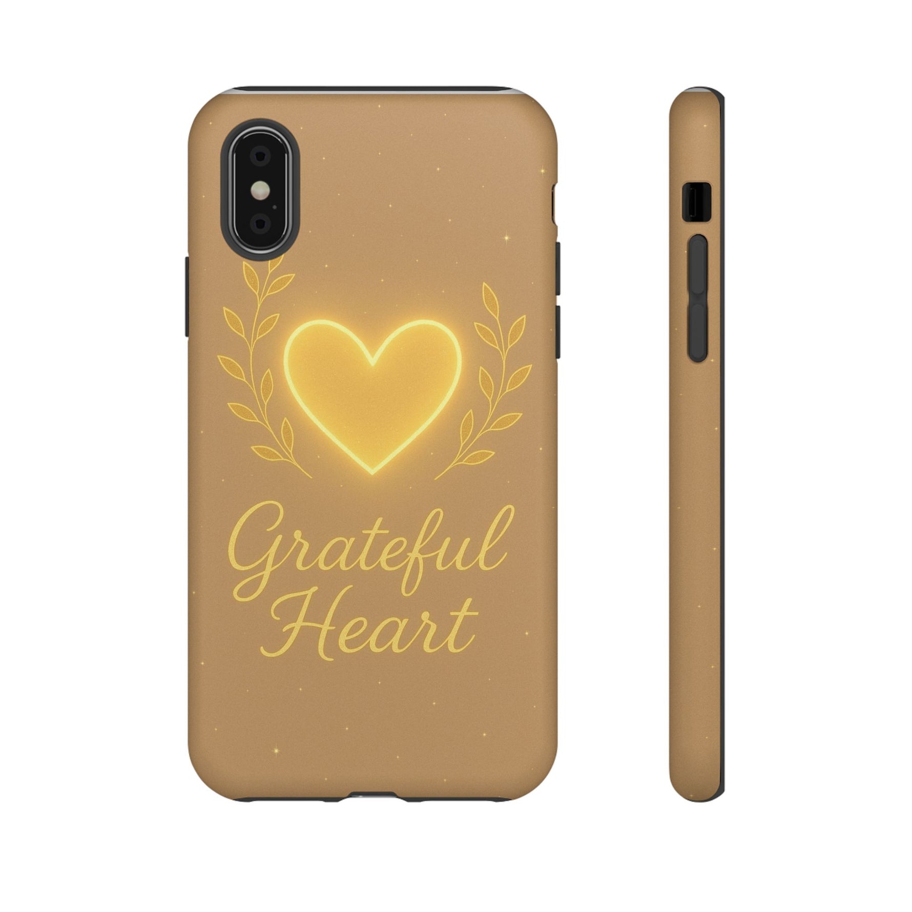 Grateful Heart iPhone Case — Warm Neon Heart - Shamo's